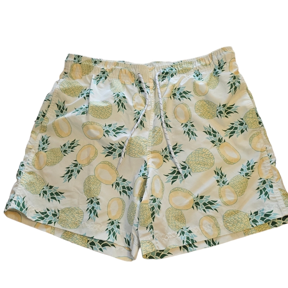 Men's Boca Classics Swim Pineapple Print Swim Trunks Shorts Medium